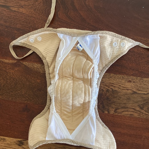 Sumo Baby Cloth Diaper Size Small (2-5 kg) with one UFO insert in Brown Trim - Picture 3 of 5